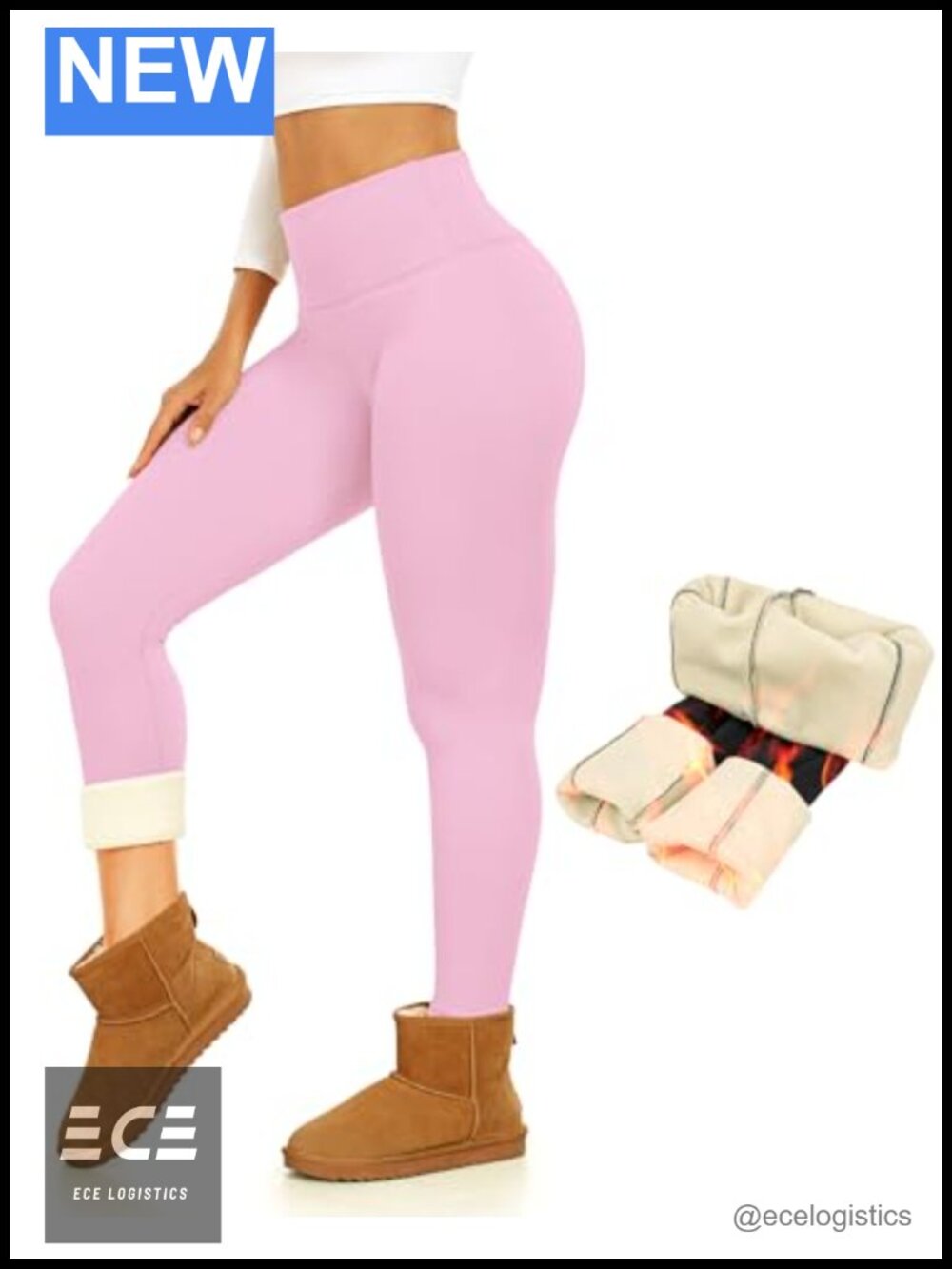 Fleece Lined Leggings High Waist Tummy Control Winter Yoga Pants